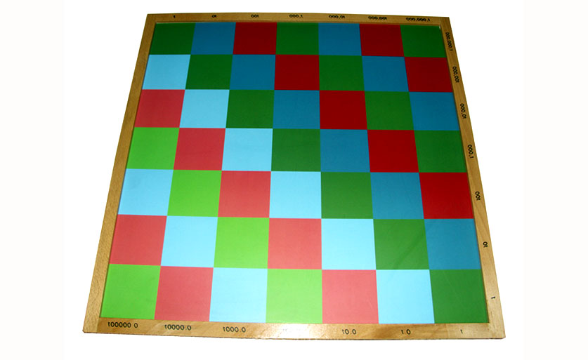 montessori materials ireland decimal checker board