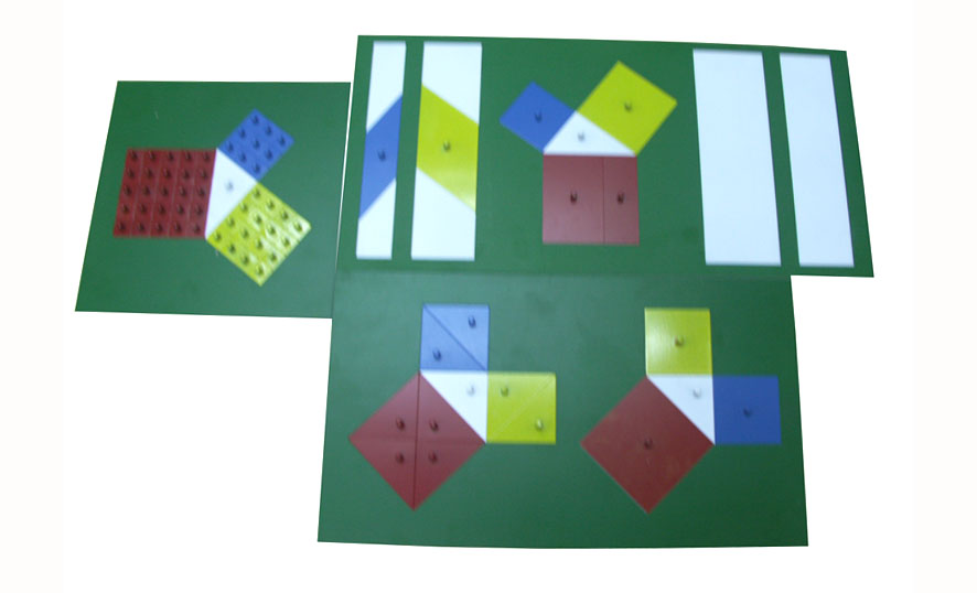 Montessori Materials Ireland theorem of Pythagoras.