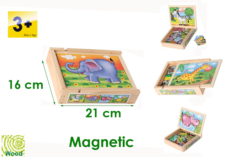 Puzzles – Wild Animals – Set of 4 – Montessori Materials